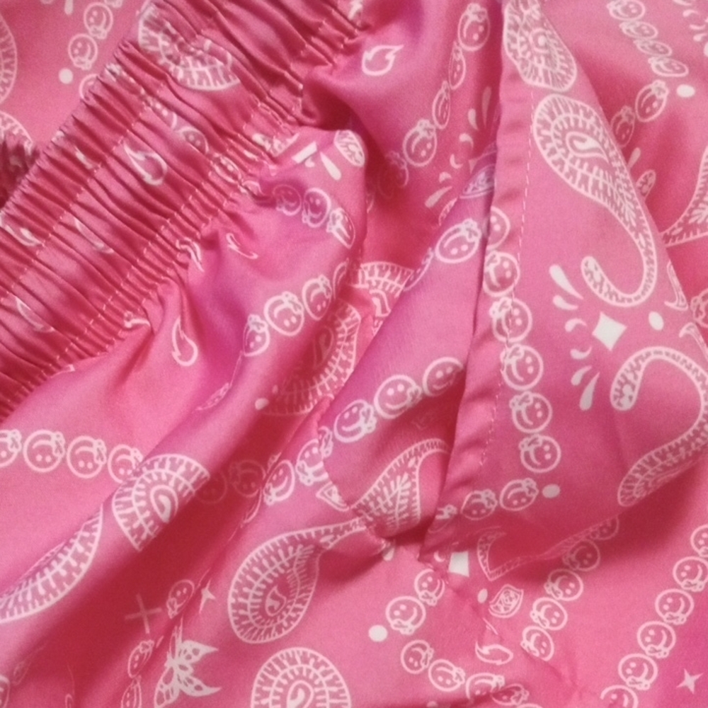 Pink Paisley Athletic Shorts - Picture 4 of 5